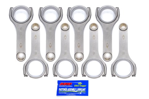 Connecting Rod - H Beam - 6.000 in Long - Bushed - 7/16 in Cap Screws - ARPL19 Bolt - Forged - Steel - Small Block Chevy - Set of 8