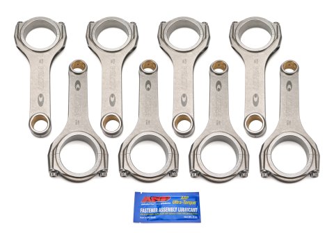 Connecting Rod - Ultra - I Beam - 6.385 in Long - Bushed - 7/16 in Cap Screws - ARPL19 Bolt - Forged - Steel - Big Block Chevy - Set of 8