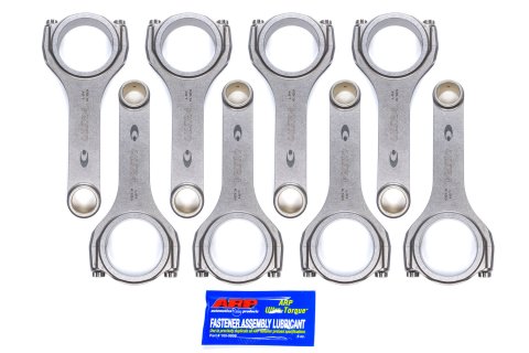 Connecting Rod - Ultra H-Beam - H Beam - 6.125 in Long - Bushed - 7/16 in Cap Screws - ARPL19 Bolt - Forged - Steel - GM LS-Series - Set of 8