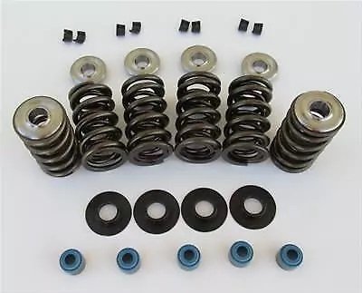 Valve Spring Kit - Dual Spring - 378 lb/in Spring Rate - 1.070 in Coil Bind - 1.295 in OD - Steel Retainers / Valve Locks / Seals - Kit