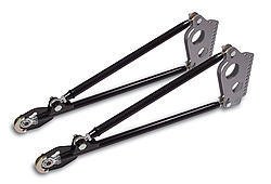 Ladder Bars - Outlaw - 36 in Long - Triple Adjustable - Chromoly - Black Powder Coat - Kit