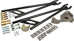 Ladder Bars - Pro - 32 in Long - Double Adjustable - Steel - Black Powder Coat - Kit