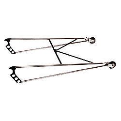 Wheelie Bar - Weld-On - 50 in - 1 x 0.058 in Tubing - Unsprung - Chromoly - Black Powder Coat - Kit