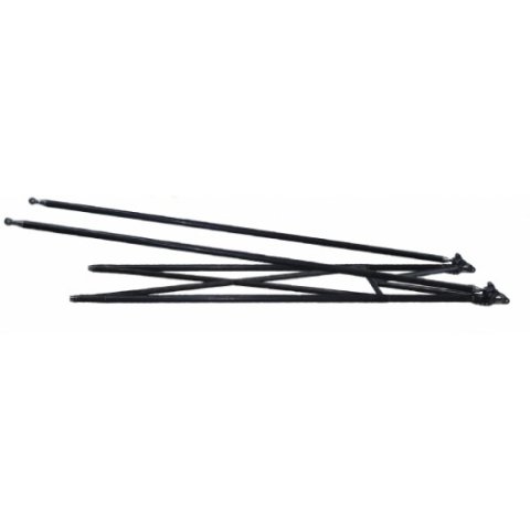 Wheelie Bar - Top Gun - Weld-On - 84 in - 1-1/8 x 0.083 in Tubing - Unsprung - Chromoly - Natural - Kit