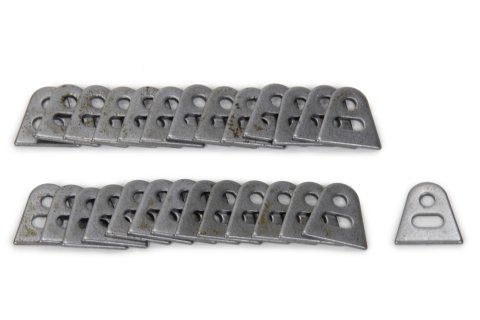 Chassis Tab - Window Mount - 3/16 in Mounting Hole - 0.070 in Thick - 0.900 in Tall - Steel - Natural - Set of 25