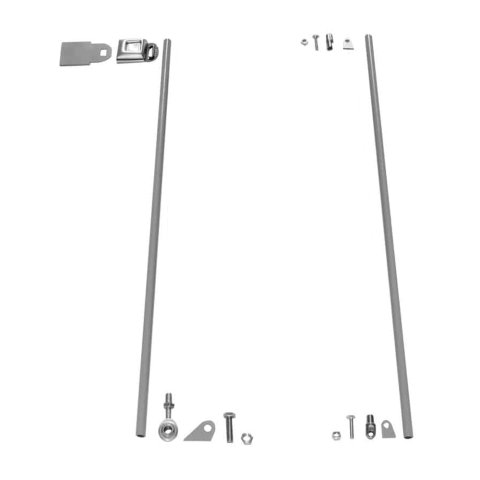 Window Net Installation Kit - Buckle Style - Hardware Included - Steel - Natural - Funny Car Window Nets - Kit
