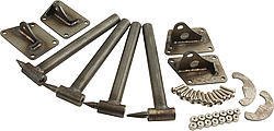 Door Hinge Kit - Weld-On - 2-Door - 2-Piece Hinge - Chromoly - Natural - Universal - Kit