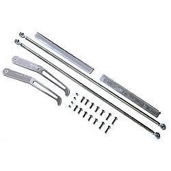 Door Handles - 2-Door - 23 in Rod / Handles / Hardware / Linkage Included - Aluminum - Natural - Universal - Kit