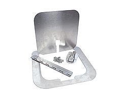 Access Door - 6 in Square Door - Hinge / Hardware Included - Aluminum - Natural - Kit