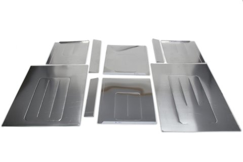 Floor Pan - Rear - 0.040 in - Aluminum - Natural - Four-Link Rear - 20 in to 32 in Frame Widths - Kit