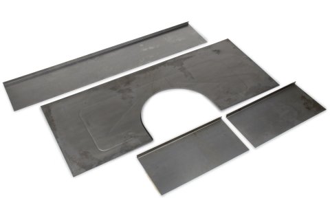 Firewall Kit - 60 x 24 in Tall - 0.024 in Thick - End / Cowl Caps included - Steel - Natural - Kit