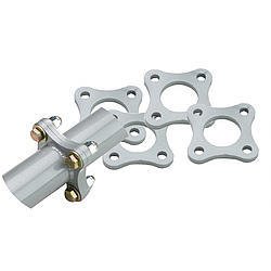 Quick Removal Flange - 4-Bolt - 1/8 in Thick - 1-5/8 in Hole - Hardware Included - Steel - Natural - Set of 4