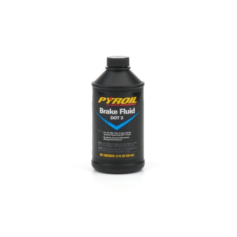 Brake Fluid - Pyroil - DOT 3 - Glycol - 12 oz Bottle - Each