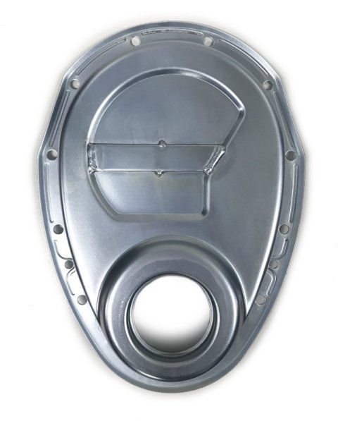 Timing Cover - 1-Piece - Steel - Zinc Oxide - Small Block Chevy - Each