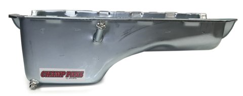 Engine Oil Pan - Street / Strip - Rear Sump - 6 qt - 7.75 in Deep - Louvered Windage Tray - Steel - Zinc Plated - 2-Piece Seal - Mark IV - Big Block Chevy - Each