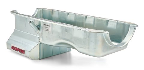 Engine Oil Pan - Street / Strip - Rear Sump - 8 qt - 8 in Deep - Steel - Zinc Plated - 2-Piece Seal - Big Block Chevy - Each