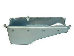 Engine Oil Pan - Street / Road Race - Rear Sump - 5 qt - 7.5 in Deep - Steel - Zinc Plated - 2-Piece Seal - Small Block Chevy - Each
