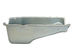 Engine Oil Pan - Street / Road Race - Rear Sump - 5 qt - 7.5 in Deep - Steel - Zinc Plated - 2-Piece Seal - Small Block Chevy - Each