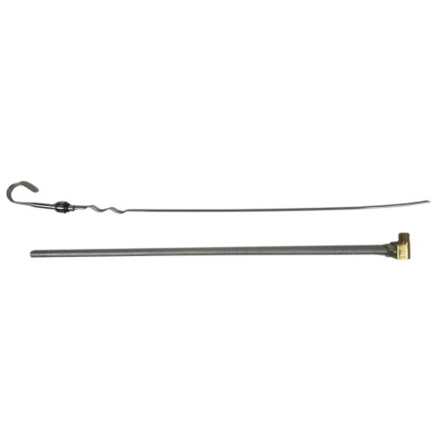 Engine Oil Dipstick - Solid Tube - Pan Mount - Steel - Chrome - Champ Oil Pans - Big Block Chevy - Each