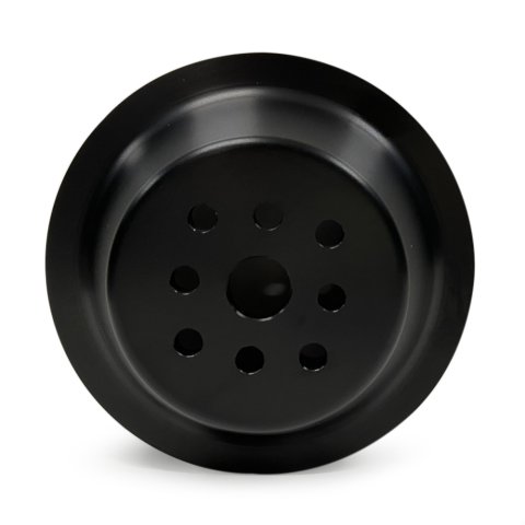 Water Pump Pulley - 1:1 Ratio - V-Belt - 2 Groove - 5.813 in Diameter - Aluminum - Black Anodized - Short Water Pump - Small Block Chevy - Each