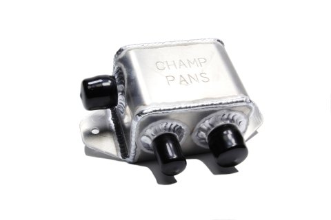 Air-Oil Separator Tank - 2.5 in Wide - 4 in Tall - 3 in Deep - Dual 12 AN Male Fittings - 1/4 in NPT Female Fitting - Aluminum - Natural - Each