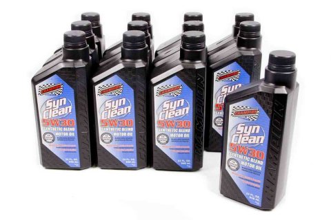 Motor Oil - Synclean - 5W30 - Semi-Synthetic - 1 qt Bottle - Set of 12