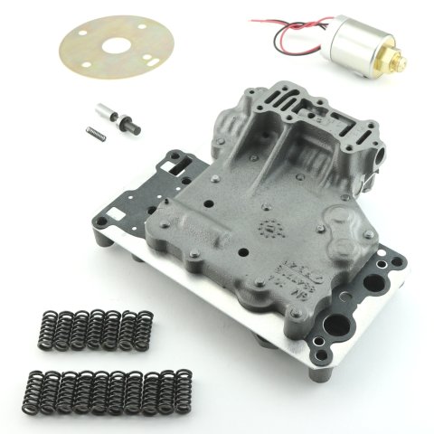 Transbrake Kit - Pro Tree - Standard Pattern - Reverse Lockout - Springs / Solenoid / Valve - Cast Aluminum - Natural - Powerglide - Kit