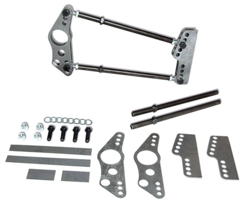 Four Link Kit - Standard Series - Weld-On - Brackets / Hardware Included - Steel / Chromoly - Natural - 3 in Axle Tubes - Kit
