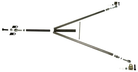 Axle Housing Locator - Magnum Series - Weld-On - Wishbone - 5/8 in Locator Hole - Chromoly - Natural - Kit