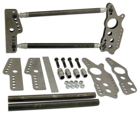 Four Link Kit - Magnum Series - Weld-On - Brackets / Hardware Included - Steel / Chromoly - Natural - 3 in Axle Tubes - Kit