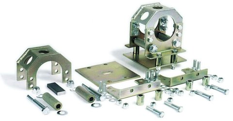 Axle Housing Bracket - Bolt-On - Slider - Steel - Natural - 3 in Axle Tubes - Kit
