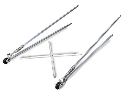 Wheelie Bar - Weld-On - 60 in - Sprung - Steel - Natural - Universal - Kit