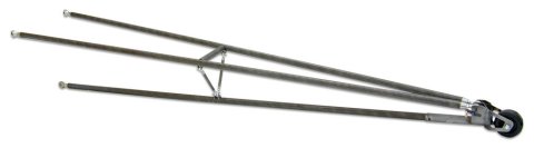 Wheelie Bar - Weld-On - 80 in - Unsprung - Chromoly - Natural - Universal - Kit