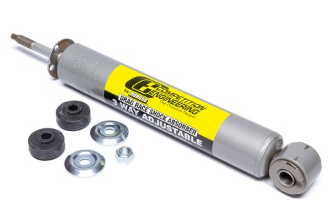 Shock - Drag - Monotube - 10.37 in Compressed / 16.84 in Extended - 1.63 in OD - 3 Way Adjustable - Steel - Gray Paint - Front - Each