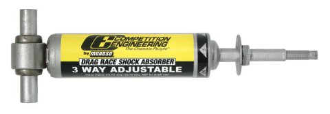 Shock - Drag - Monotube - 10.51 in Compressed / 13.86 in Extended - 1.53 in OD - 3 Way Adjustable - Steel - Gray Paint - Front - Each