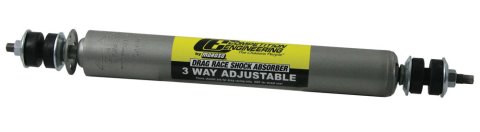 Shock - Drag - Monotube - 11.81 in Compressed / 20.16 in Extended - 1.63 in OD - 3 Way Adjustable - Steel - Gray Paint - Rear - Each