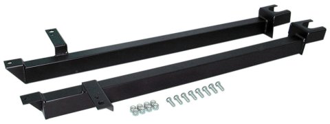 Subframe Connectors - Bolt-On - 2 x 1-1/2 x 0.083 Tubing - Steel - Black Powder Coat - GM F-Body 1967-69 - Kit