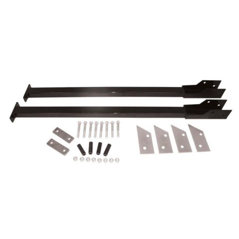 Subframe Connectors - Bolt-On - 2 x 1-1/2 x 0.083 Tubing - Steel - Black Powder Coat - Mopar B-Body 1966-74 - Kit
