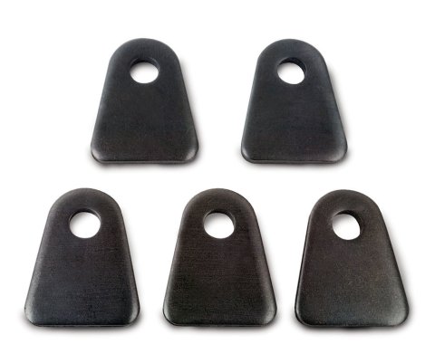 Chassis Tab - Flat - 1/2 in Mounting Hole - 1/4 in Thick - Steel - Natural - Harness - Set of 5