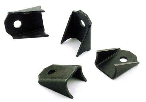 Chassis Tab - Gusseted - 3/8 in Mounting Hole - 1/8 in Thick - Steel - Natural - Set of 4