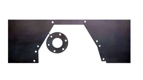 Motor Plate - Mid - 30 x 10.813 x 0.094 in - Frame Mounts - Flywheel Shims - Steel - Big Block Ford / Cleveland / Modified - Each