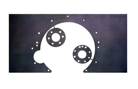 Motor Plate - Mid - 30 x 15 x 0.094 in - Frame Mounts - Flywheel Shims - Steel - 727 / A904 Transmissions - Small Block Mopar - Each