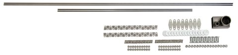 Door Window Frame - 3/8 in Steel Tubing - Mounting Tabs - Hardware Included - Bending Fixture - 2-Door - Steel - Natural - Universal - Kit
