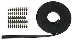 Windshield Installation Kit - 3/8 in Thick Rubber Seal - 50 Stainless Flathead Screws / Lock Nuts - Universal - Kit