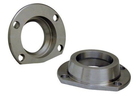 Axle Housing End - Weld-On - 3.15 in Bearing Bore - 0.5 in Bolt Holes - Steel - Natural - Ford 9 in - Pair