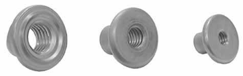 Weld-On Nut - 1/4-20 in Thread - Steel - Natural - Set of 12