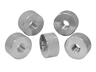 Wheel Spacer - Wide 5 - 5/8-11 in Thread - 0.125 in Thick - Aluminum - Clear Anodized - Set of 5