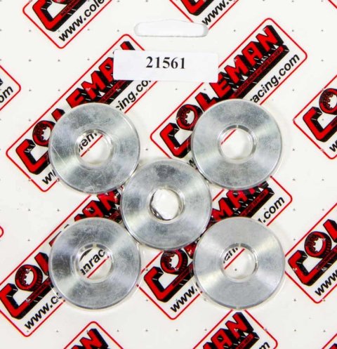Wheel Spacer - Wide 5 - 5/8-11 in Thread - 0.25 in Thick - Aluminum - Clear Anodized - Set of 5