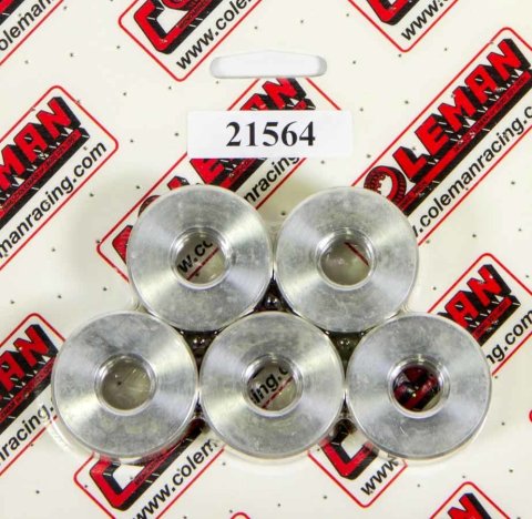 Wheel Spacer - Wide 5 - 5/8-11 in Thread - 1 in Thick - Aluminum - Clear Anodized - Set of 5