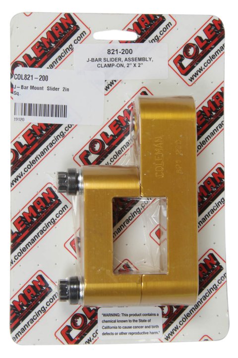 Panhard Bar Bracket - Frame Mount - Clamp-On - Aluminum - Gold Anodized - 2 in Square Tubing - Each
